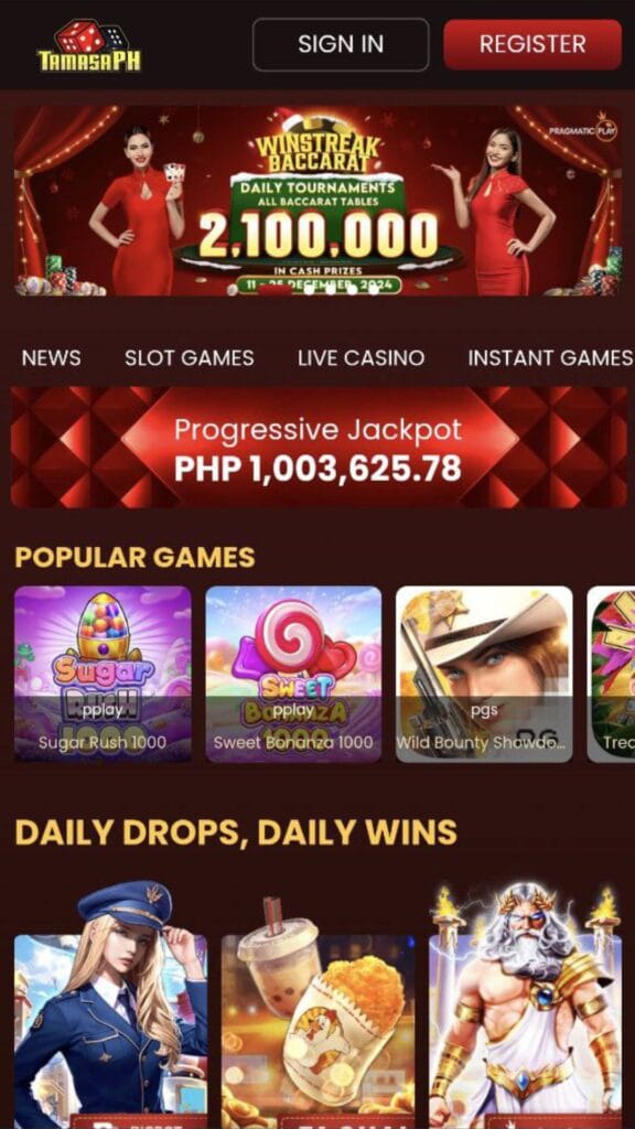 TamasaPH Casino APP Lobby
