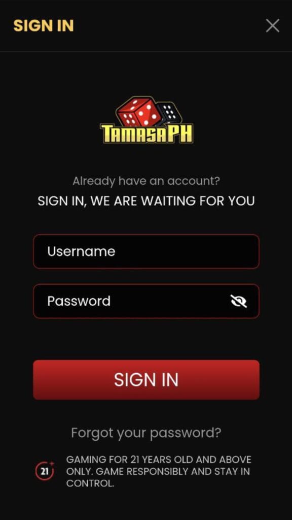 TamasaPH Casino APP Login
